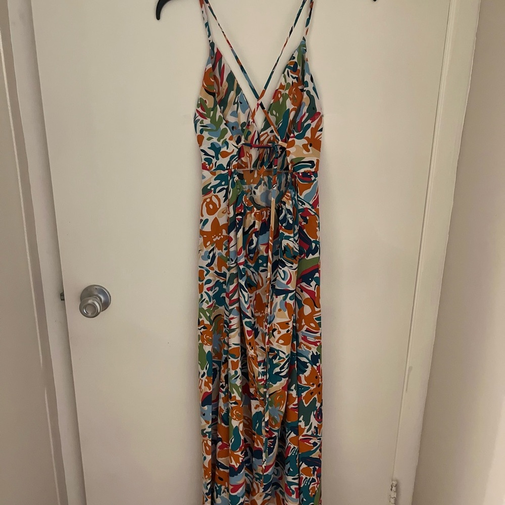 Simple Multicolor Floral Dress